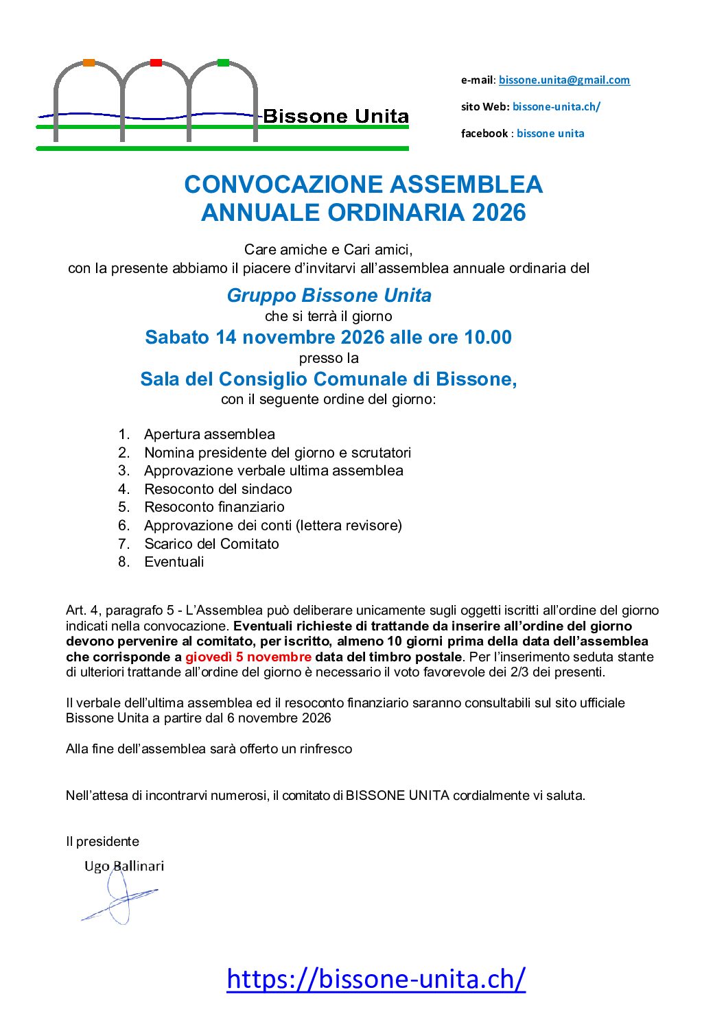 Documenti per l’assemblea